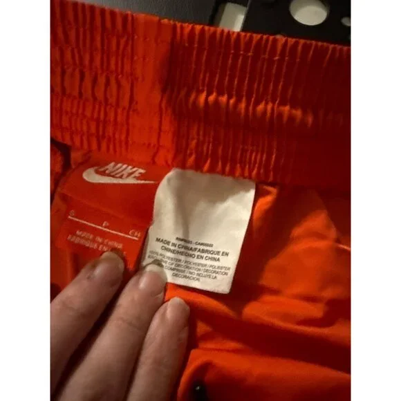 Nike Womens Orange Athletic Shorts With Black Stripe Accents - Lightweight - Picture 7 of 7